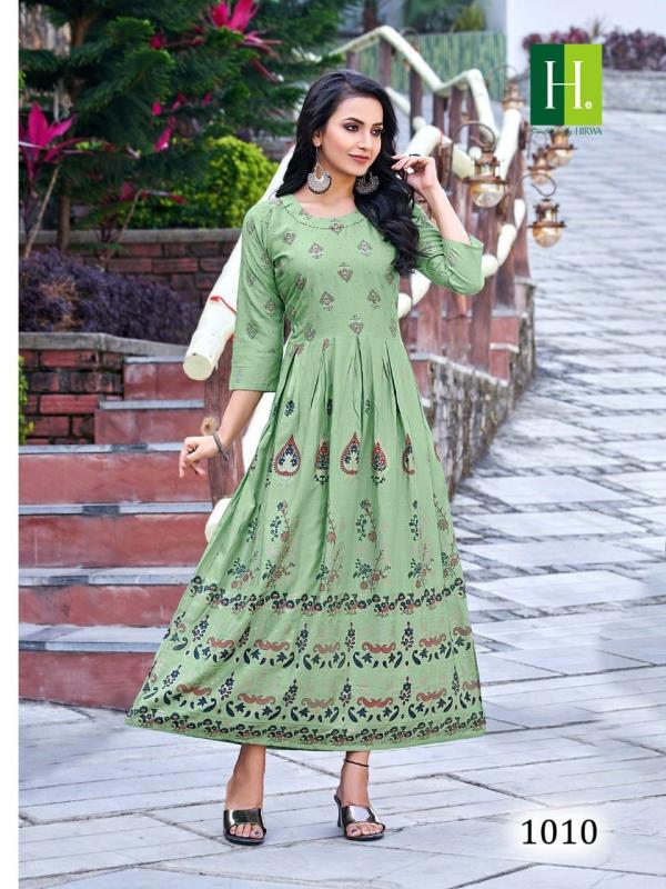 Hirwa Senorita Vol 1 Rayon Fancy Long Anarkali Kurti Collection